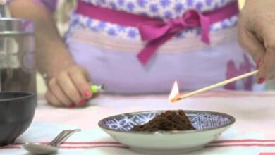 حرق القهوة لطرد الناموس