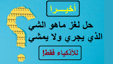 ماهو الشي الذي يجري ولا يمشي