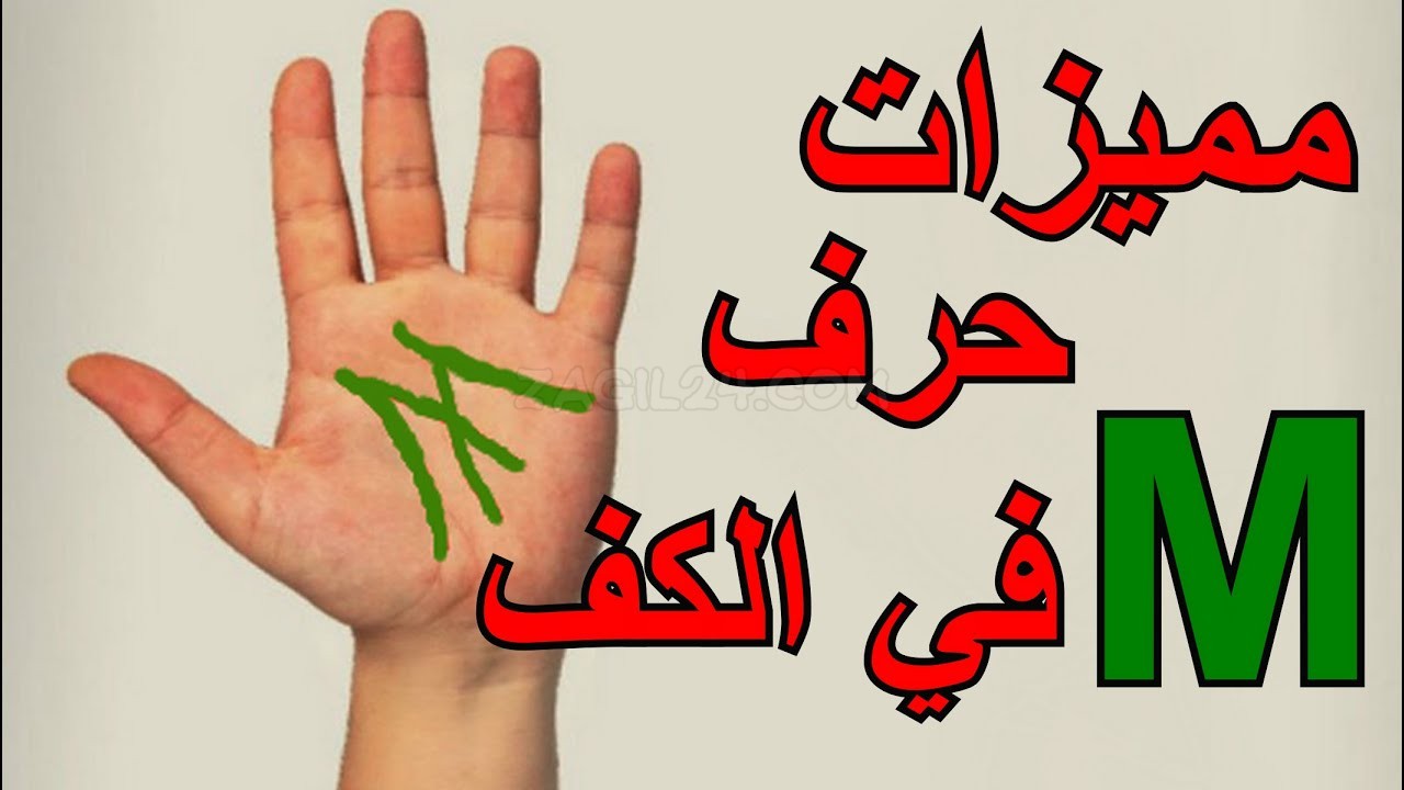 حرف M في اليد