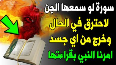 سورة لو سمعها الجن لاحترق في الحال وخرج من اي جسد ؟ امرنا النبي بقراءتها ؟ قلها يوميا وسترى المعجزه